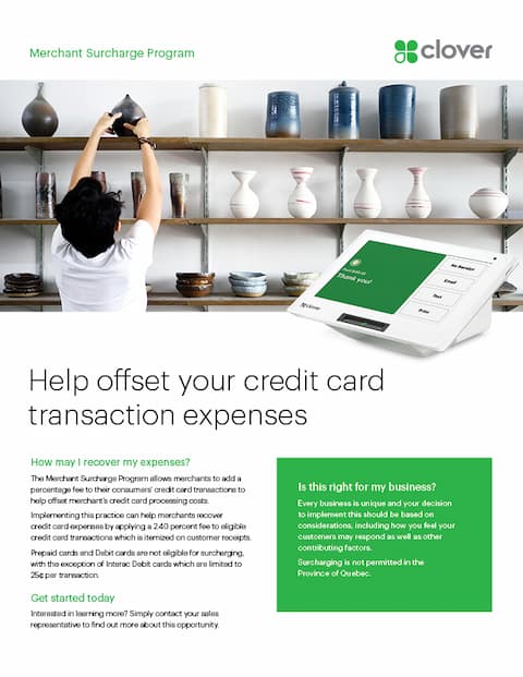 Merchant Surcharge Product Sheet